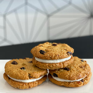 Oatmeal Raisin Cookie Cream Sandwich